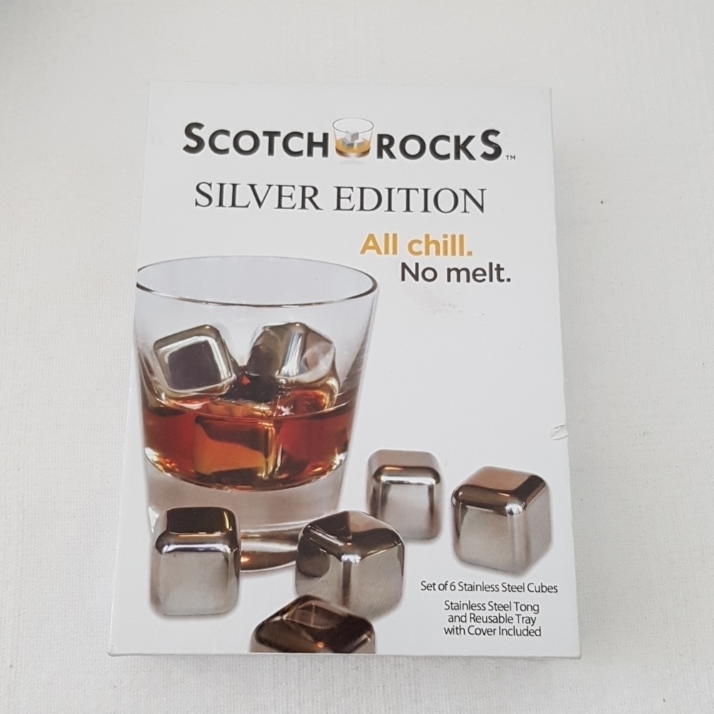 Scotch Rocks Silver Edition stainless steel cubes